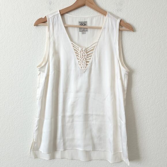 GoSilk Go Women's Washable Silk Tank Top Cream Soft White Size Small Excellent S - Picture 3 of 7
